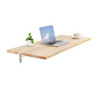 VEVOR Mesa plegable montada en la pared, mesa abatible de 47.24 x 19.69 pulgadas, escritorio flotante de madera con soporte de hierro, escritorio plegable para espacios pequeños, oficina en casa, come