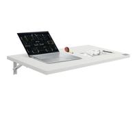 VEVOR Mesa plegable montada en la pared, mesa abatible de montaje en pared de 35.43" x 19.69", escritorio flotante con soporte de hierro, escritorio plegable para espacios pequeños, oficina en casa, c