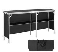 VEVOR Mesa Portátil para , 77.95" x 15.16" x 34.65", Soporte de Exhibición para Mostrador de con Pared, Mesa Plegable para y Minoristas con Estante de Almacenamiento y Bolsa de Transporte