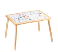 VEVOR Mesa Sensorial de Madera para Niños de 815 x 600 x 505 mm Mesa de Actividades con Tablero de Doble Cara y Patas Antideslizantes, Mesa de Actividades para Interiores y Exteriores para Niños