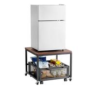 VEVOR Mini Refrigerador Carrito Almacenamiento Marrón Oscuro 500 x 500 x 430 mm