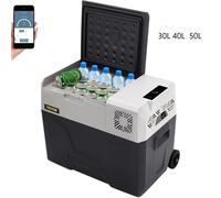 VEVOR Mini Refrigerador de Coche Pequeño Refrigerador Congelador 30L 40L 50L Compresor Portátil Enfriador 12V/24V 220V para Conducir Camping Picnic 32Qt 30L