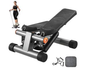 VEVOR Mini Salvaescaleras para Hacer Ejercicio en Casa, Hidráulico para Fitness con Bandas de Resistencia, Equipo Cardiovascular para Entrenamiento de Cuerpo Completo, 301 x 405 x (170-325) mm