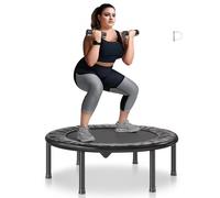 VEVOR Mini Trampolín Plegable de Fitness 934 mm Trampolín de Ejercicios Carga Máxima de 100 kg Trampolín de Ejercicios Pequeño Estable y Silencioso para Entrenamiento en Interiores o Jardines