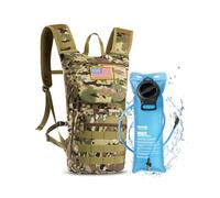 VEVOR Mochila de Hidratación, Mochila de Agua con Depósito de Agua de TPU de 3 L, para Senderismo con Almacenamiento para Hombres y Mujeres, para Correr, Ciclismo, Acampada, 470 x 210 x 120 mm