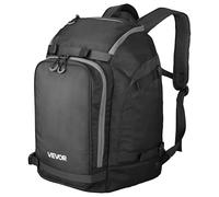 VEVOR Mochila de Viaje para Botas de Esquí, 55 L, para Hombre y Mujer, Impermeable, Exterior e Inferior, Oxford 1680D Resistente, para Snowboard, Casco, Gafas y Guantes, Negro, 410 x 270 x 500 mm