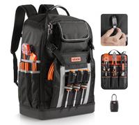 VEVOR Mochila para Herramientas, Organizador de Herramientas 380 x 230 x 546 mm con Base Moldeada, 56 Bolsillo ideal para Electricistas, Técnicos de Construcción, Industriales, Reparadores