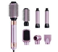 VEVOR Moldeador de Aire Múltiple 6 en 1, Alta Velocidad 110000 RPM con 2 Rizadores de Envoltura Automática, 3 Cepillos y 2 Boquillas, 4 Temperaturas y 3 Velocidades para Todo Tipo Cabello, 330 x 75 mm