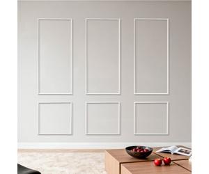 VEVOR Molduras Decorativas para Pared 3 Juegos, 61 x 137 cm 61 x 61 cm, Paneles de Revestimiento Precortados, Perfil Estrecho, para Pared de Acento Decoración de Interiores Salón Dormitorio, Blanco