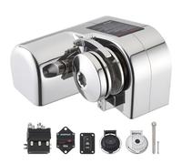 VEVOR Molinete de Ancla Eléctrico de 12 V CC, 600 W, para Cadenas de 6,35 mm y Cuerdas de Nailon de 14 a 16 mm, Carga de Tracción de 260 kg, para Embarcaciones de 7 a 9 m, 233 x 206 x 140 mm