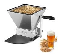 VEVOR Molinillo de Cereales Manual Tolva de 4 L de Aluminio, Molino de Malta para Cerveza Casera, con 2 Rodillos de Acero Inoxidable, Trituradora de Cereales para Moler Cebada, Trigo, Grano, Malta