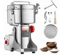 VEVOR Molinillo de Especias Comercial Capacidad de 2500 g Molinillo de Cereales Eléctrico 3400 W Molinillo de Alta Velocidad 32000 rpm para Granos Secos Especias Cereales Café Maíz Pimienta