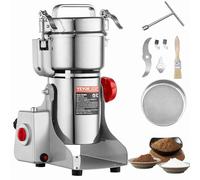 VEVOR Molinillo de Especias Comercial Capacidad de 300 g Molinillo de Cereales Eléctrico 1500 W Molinillo de Alta Velocidad 28000 rpm para Granos Secos Especias Cereales Café Maíz Pimienta