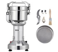 VEVOR Molinillo de Especias Comercial Capacidad de 300 g Molinillo de Cereales Eléctrico 1900W Molinillo de Alta Velocidad 25000 r/min con 3 Cuchillas de Acero Inoxidable para Materiales Secos Hierbas