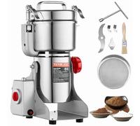 VEVOR Molinillo de Especias Comercial Capacidad de 750 g Molinillo de Cereales Eléctrico 2000 W Molinillo de Alta Velocidad 28000 rpm para Granos Secos Especias Cereales Café Maíz Pimienta