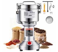 VEVOR Molinillo de Granos Eléctrico 2000 W Capacidad de 750 g Molinillo de Especias de Alta Velocidad con Pulverizador de Acero Inoxidable para Granos Secos Especias Cereales Café Maíz Pimienta