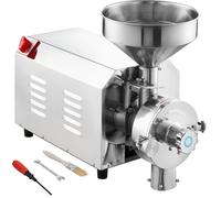 VEVOR Molinillo Eléctrico de Grano 3000 W Molinillo de Especias Comercial de Acero Inoxidable Alta Velocidad Molino de Harina de 100 kg/h para Moler Especias Hierbas Pimientos Maíz Cacahuetes