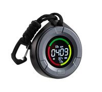 VEVOR Monitor de Dióxido de Carbono, 400 a 5000 ppm, con Pantalla de Temperatura y Humedad, Sensor NDIR para Exteriores, Hogar, Oficina, Coche, Ligero y Portátil, 70 x 30 x 75 mm, Negro
