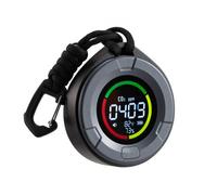 VEVOR Monitor de Dióxido de Carbono, 400 a 5000 ppm, con Pantalla de Temperatura y Humedad, Sensor NDIR para Exteriores, Hogar, Oficina, Coche, Ligero y Portátil, 70 x 30 x 75 mm, Negro