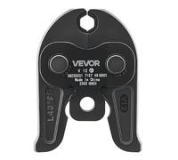 VEVOR Mordaza de Prensado 12 mm para Tubos de Acero Inoxidable Tipo V, de Acero Cementado de Alta Resistencia, Compatibles con Herramientas de Prensado Estándar, 148 x 110 x 39 mm, 1 ud, Negro