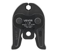 VEVOR Mordaza de Prensado 12 mm para Tubos de Acero Inoxidable Tipo V, de Acero Cementado de Alta Resistencia, Compatibles con Herramientas de Prensado Estándar, 148 x 110 x 39 mm, 1 ud, Negro