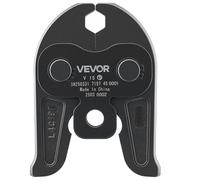 VEVOR Mordaza de Prensado V15 de 15 mm para Tubos de Acero Inoxidable Tipo V, Acero Cementado de Alta Resistencia, Compatibles con Herramientas de Prensado Estándar, 148 x 110 x 39 mm, Negro