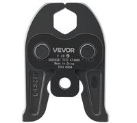 VEVOR Mordaza de Prensado V28 de 28 mm para Tubos de Acero Inoxidable Tipo V, de Acero Cementado de Alta Resistencia, Compatibles con Herramientas de Prensado Estándar, 148 x 110 x 39 mm, Negro