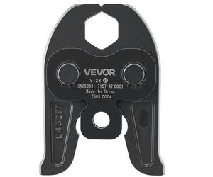 VEVOR Mordaza de Prensado V28 de 28 mm para Tubos de Acero Inoxidable Tipo V, de Acero Cementado de Alta Resistencia, Compatibles con 32NK Herramientas de Prensado Estándar, 148 x 110 x 39 mm, Negro