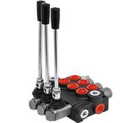 VEVOR Morphon Válvula de Control Direccional Hidráulica de 3 Carretes Puertos SAE de Doble Efecto de 11 GPM, Válvula Control Hidráulico 31 x 20 x 16,8 cm Válvula Hidráulica Válvula de Alivio Ajustable