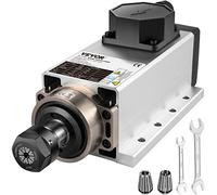 VEVOR Motor de Husillo Refrigerado 2,2 kW 220 V Motor Refrigerado por Aire ER20 Motor de Husillo Cuadrado Refrigerado para Máquinas de Grabado o Convertidores de Frecuencia y Materiales de Aplicación