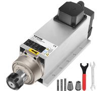 VEVOR Motor de Husillo Refrigerado por Aire de 4 kW Husillo, CNC ER25, Alta Concentricidad y Precisión y Equilibrio Dinámico, Motor de Husillo para Máquinas de Grabado o con Convertidor de Frecuencia