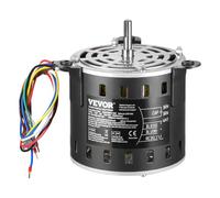 VEVOR Motor de Soplador de Horno de 1/2 HP, 220 V, 2,6 A, 1300 RPM, 3 Velocidades, Diámetro de Eje de 10 mm, Longitud de Eje de 20 mm, Rotación en Sentido Antihorario desde el Extremo del Eje