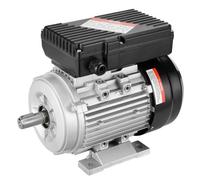 VEVOR Motor eléctrico 0.55KW 1400 rpm, AC 220~240V 4.5A, 80, marco B3, motor de compresor de aire monofásico, eje con llave de 19 mm, rotación CW/CCW para maquinaria agrícola y equipo general