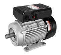 VEVOR Motor eléctrico 1.1KW 1400 rpm, AC 220~240V 7.5A, 90S, marco B34, motor de compresor de aire monofásico, eje con llave de 24 mm, rotación CW/CCW para maquinaria agrícola y equipos generales