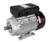 VEVOR Motor Eléctrico 1,5 kW 1400 RPM, CA 220~240 V 9,85 A, Marco B34, Motor de Compresor de Aire Monofásico, Eje con Llave de 24 mm, para Maquinaria Agrícola y Equipos Generales, 360 x 175 x 240 mm