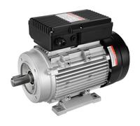 VEVOR Motor eléctrico 1.5KW 1400 rpm, AC 220~240V 9.85A, 90L, marco B34, motor de compresor de aire monofásico, eje con llave de 24 mm, rotación CW/CCW para maquinaria agrícola y equipos generales