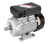 VEVOR Motor Eléctrico 0.75 kW 1400 RPM, CA 220~240 V 5,45 A, 80, Marco B3, Motor de Compresor de Aire Monofásico, Eje con Llave 19 mm, para Maquinaria Agrícola y Equipos Generales, 290 x 160 x 215 mm