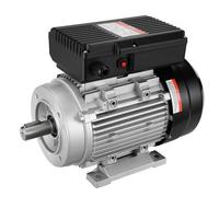 VEVOR Motor Eléctrico 1,1 kW 2800 RPM, CA 220~240 V 7,1 A, Marco B34, Motor de Compresor de Aire Monofásico, Eje con Llave de 24 mm, para Maquinaria Agrícola y Equipos Generales, 330 x 175 x 240 mm