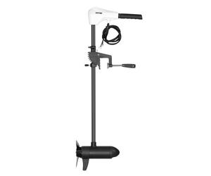 VEVOR Motor Eléctrico de Arrastre 25 kg de Empuje Motor Fuerabordas para Barco Montado en Espejo de Popa 12 V Eje de 76,2 cm 8 Velocidades con Indicador de Batería para Kayaks en Agua Dulce Salada
