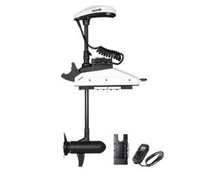VEVOR Motor Eléctrico para Pesca de Arrastre, 25 kg de Empuje con GPS, para Barco de Agua Salada 10 Velocidades Montado en Proa con Control Remoto e Indicador de Batería LCD, 1245 x 680 x 210 mm