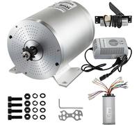 VEVOR Motor Scooter Eléctrico, Eléctrico Motor sin Escobillas, 48V DC Scooter Eléctrico 1800W con Controlador, Pedal y Cargador, Kit Motor para Bicicleta Eléctrica, Llaves Gratis + Juego de Tornillos