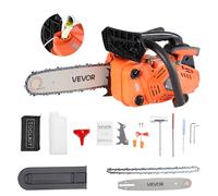 VEVOR Motosierra de Gasolina de 305 mm, Motosierra de Gasolina de 25 cc, 1,02 HP con Mango Antideslizante, Doble Depósito de Combustible, Ideal para Cortar Madera, Podar Árboles y Limpiar Terrenos