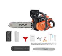 VEVOR Motosierra de Gasolina de 355 mm, Motosierra de Gasolina de 40 cc, 1,8 HP con Mango Antideslizante, Doble Depósito de Combustible, Ideal para Cortar Madera, Podar Árboles y Limpiar Terrenos