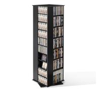 VEVOR Mueble de Almacenamiento Multimedia, Torre para CD, 34 Compartimentos, Giratorio, para CD, DVD, Libros y Discos de Juegos, Ideal para Sala de Estar, Oficina en Casa, Sala de Grabación, Negro