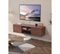 VEVOR Mueble de TV de Pared 1520 x 390 x 368 mm con Puertas Correderas, Nogal