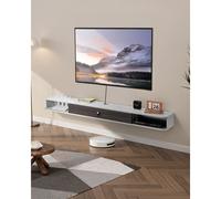 VEVOR Mueble de TV en la Pared, Estante Flotante para TV 1800 x 236 x 160 mm con orificio para cable, Armario de Pared para Reproductor de DVD, Decodificador de Cable, Carga de 52 kg, Blanco