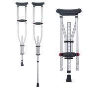 VEVOR Muletas para Axilas Altura Ajustable de 13 Niveles 195 x 40 x 970-1565 mm