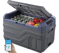 VEVOR Nevera de Compresión Portátil 30 L Mini Nevera para Coche 12/24V CC y 100-240V CA Caja Enfriadora de Zona Única Temperatura Ajustable de -20°C a 20°C para Camión Barco Casa Camping