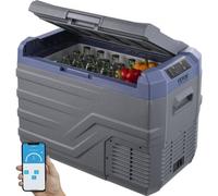 VEVOR Nevera de Compresión Portátil 37 L Mini Nevera para Coche 12/24V CC y 100-240V CA Caja Enfriadora de Zona Única Temperatura Ajustable de -20°C a 20°C para Camión Barco Casa Camping