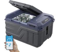 VEVOR Nevera de Compresión Portátil 9 L Mini Nevera para Coche 12/24V DC y 100-240V AC Caja Enfriadora de Zona Única Temperatura Ajustable de -20°C a 20°C para Camión Barco Casa Camping